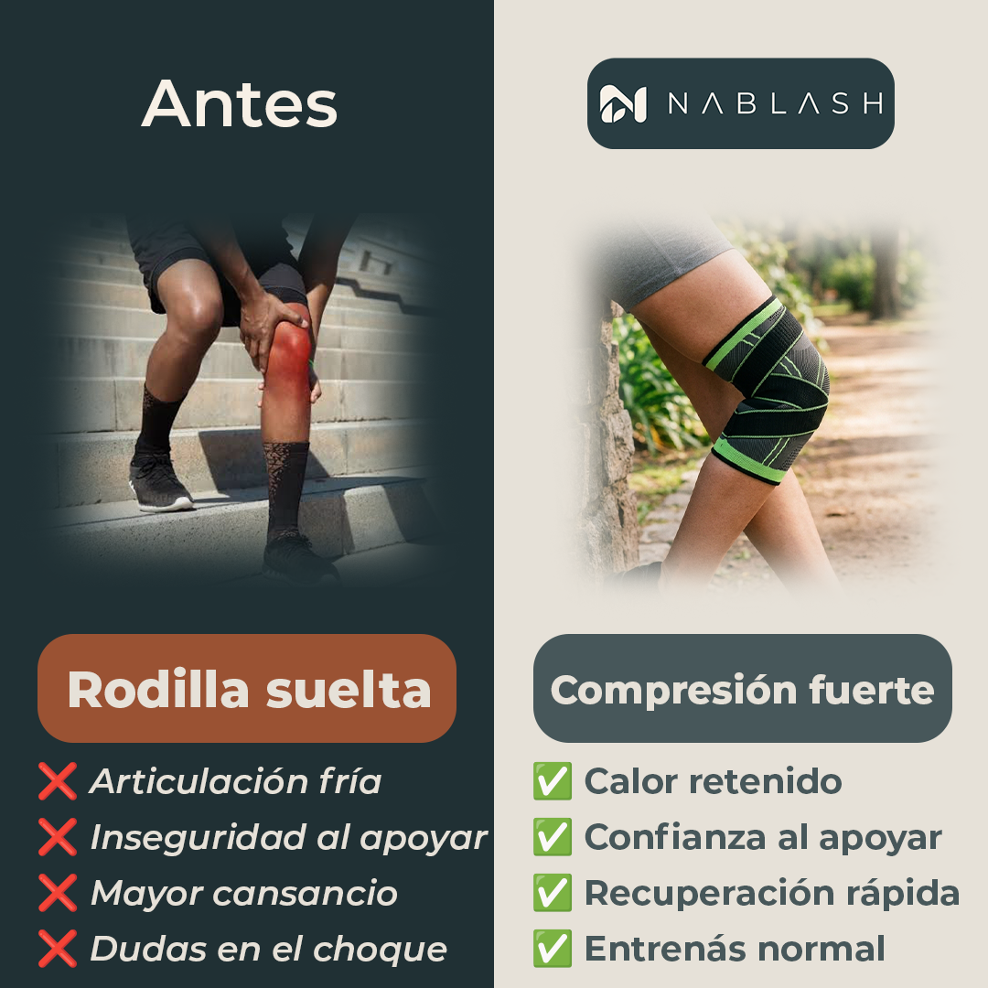 Rodillera deportiva de compresión ajustable