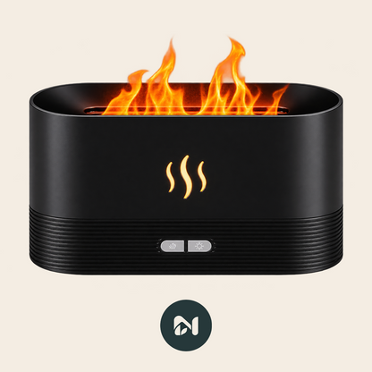 Humidificador con chimenea animada y efecto llama