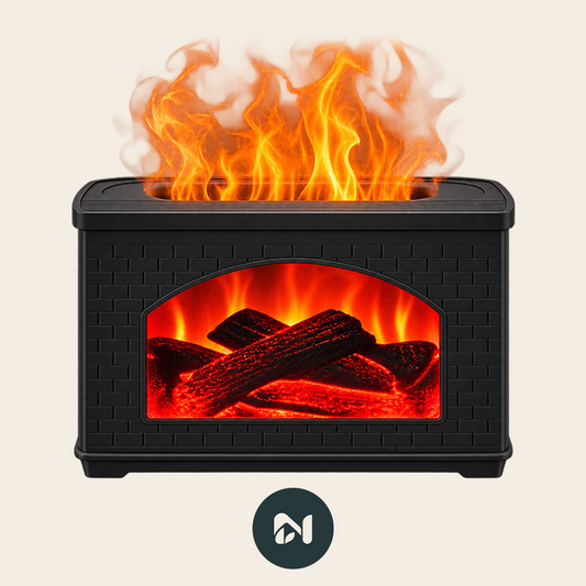 Humidificador efecto chimenea