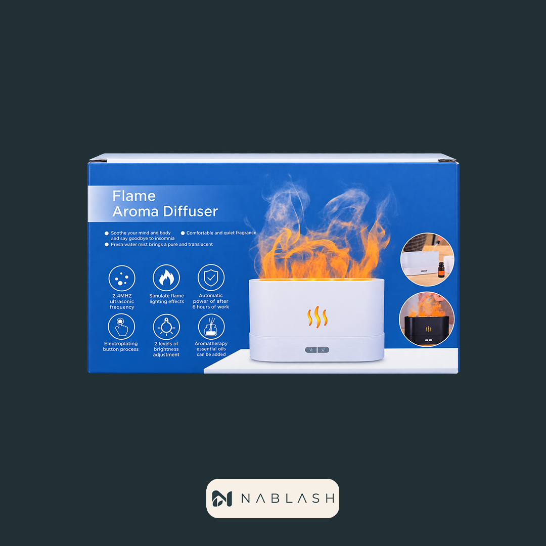 Humidificador con chimenea animada y efecto llama