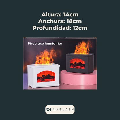 Humidificador efecto chimenea