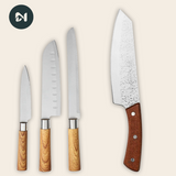 3 unidades + Cuchillo de chef de acero al carbono
