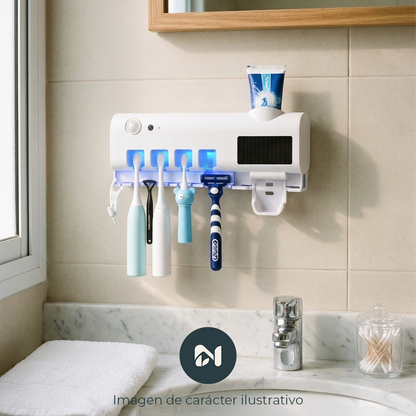 Dispenser de pasta dental y organizador de cepillos
