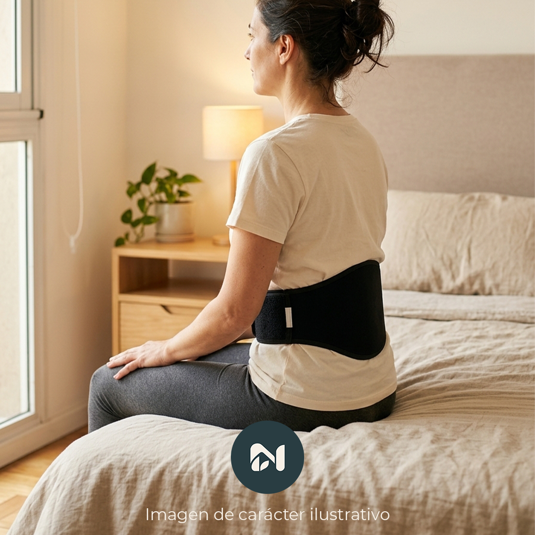 Faja lumbar ajustable con gel de frío y calor