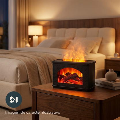 Humidificador efecto chimenea