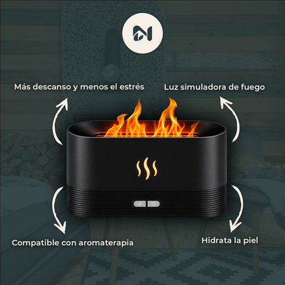 Chimenea Eléctrica Decorativa con Efecto de Llama - detalles