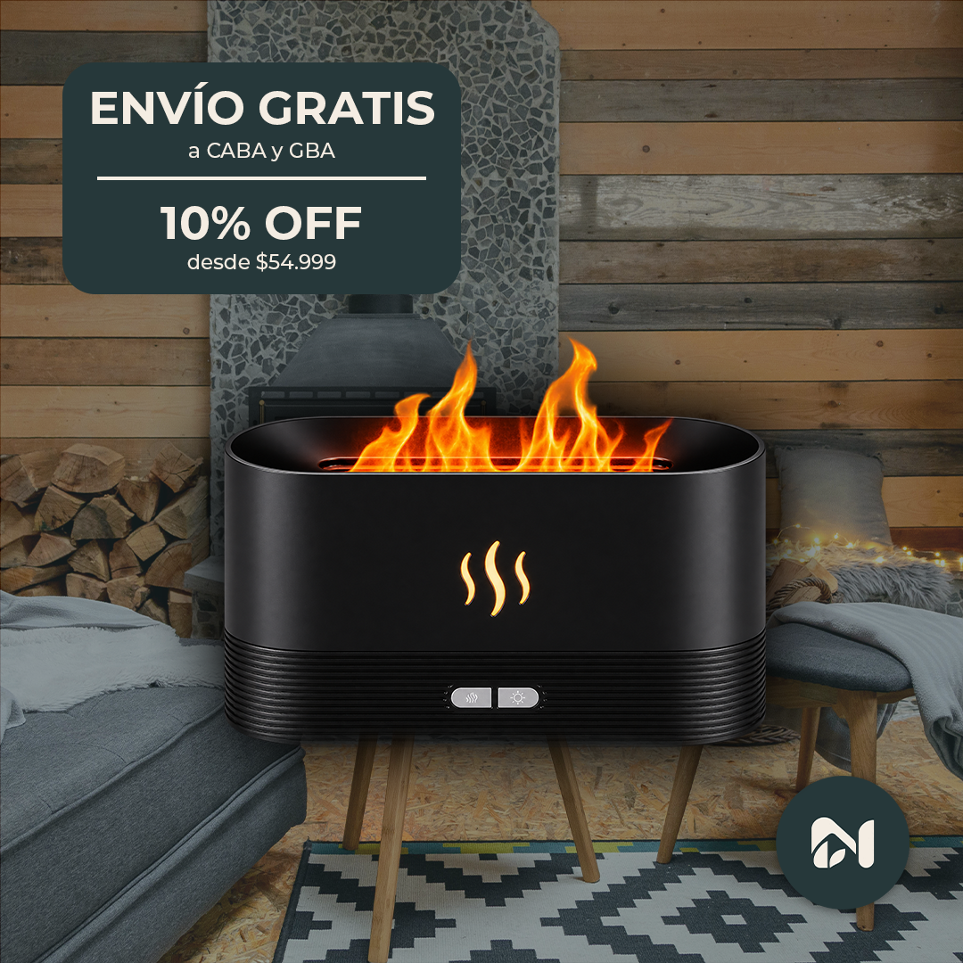 Chimenea Eléctrica Decorativa con Efecto de Llama - portada