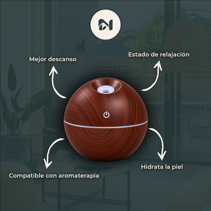 Difusor de Aromaterapia con Efecto Madera - detalles