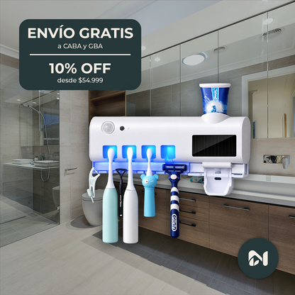 Dispenser de Pasta Dental con Luz UV Sanitizadora - portada