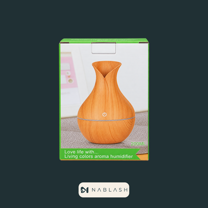 Humidificador Difusor Aromático Florero de Madera - portada