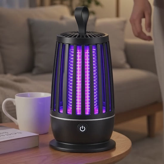Lampara Mata Mosquitos con Luz Ultravioleta - video del producto