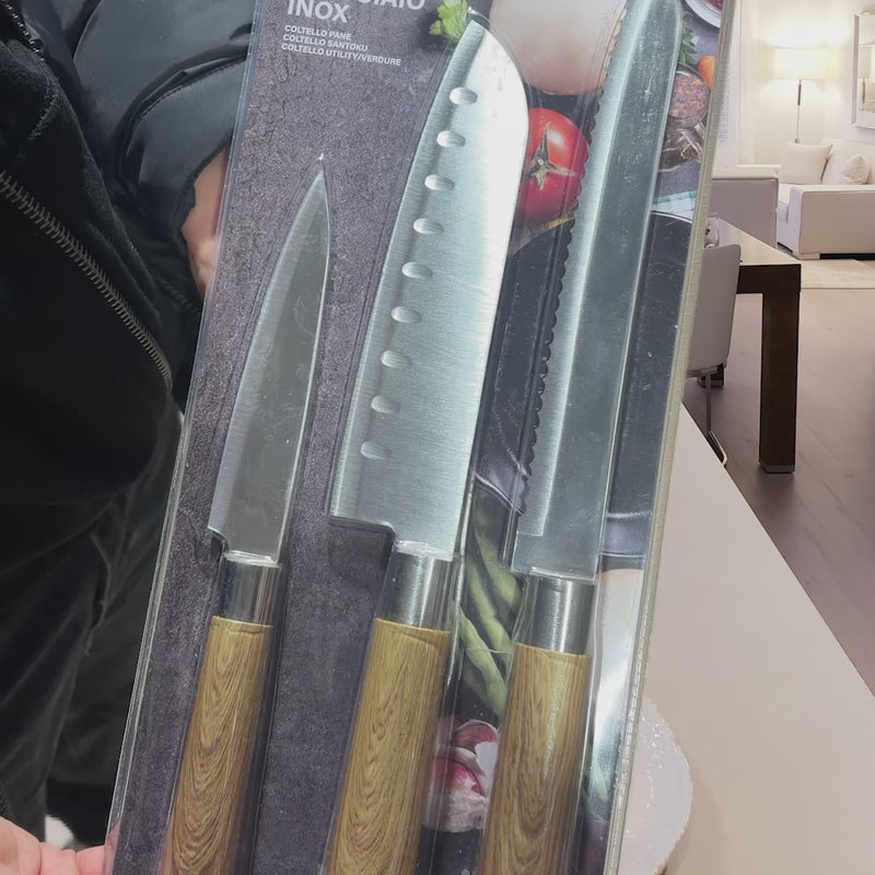 Set de 3 Cuchillos de Cocina - video del producto